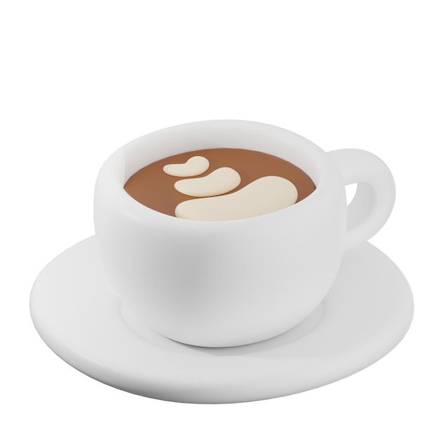 Chocolate caliente con malvaviscos en la taza