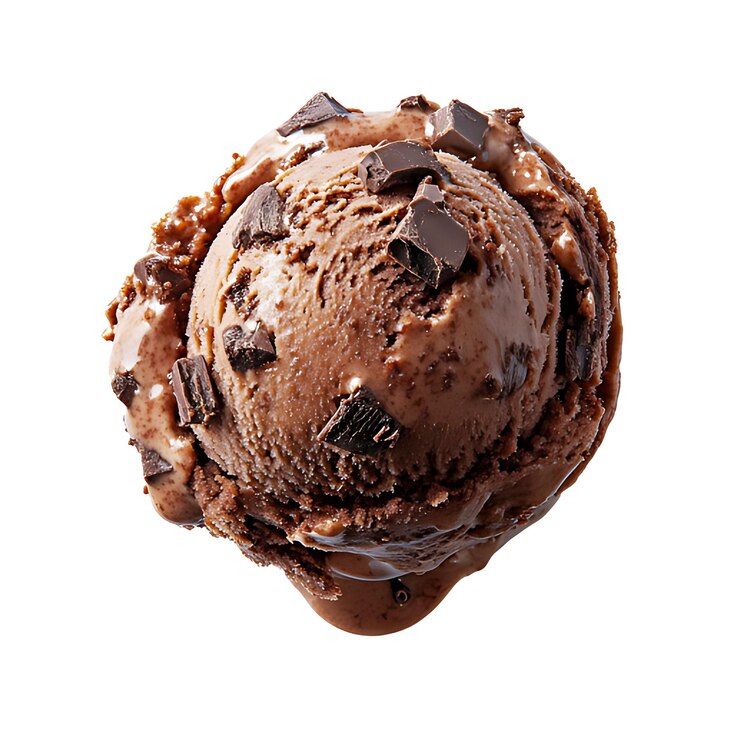 Chocolate Caramel Ice Cream PSD transparent background