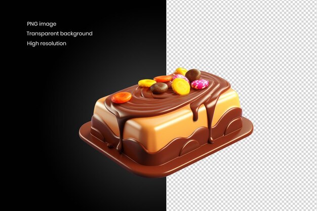 PSD chocolate charm um encantador ícone de barra de chocolate 3d com toques caprichosos