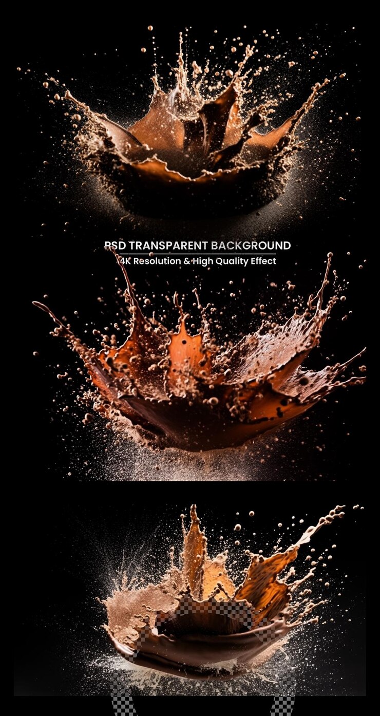 PSD chocolate cubierto con cacao en polvo