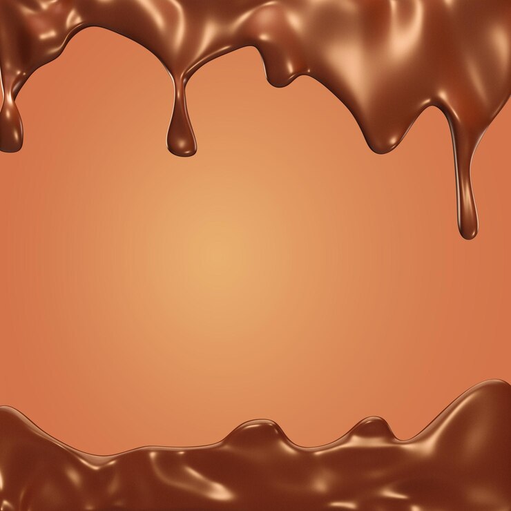 PSD chocolate derretido em 3d