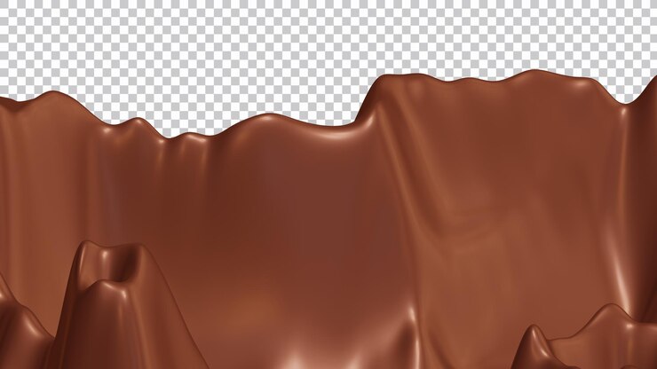 PSD chocolate escuro realista em renderização em 3d para o conceito de comida