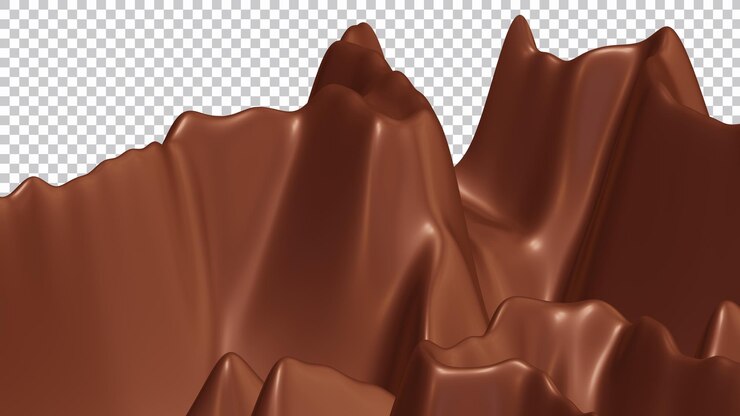 PSD chocolate escuro realista em renderização em 3d para o conceito de comida