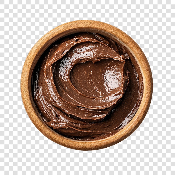 PSD chocolate espalhado isolado sobre um fundo transparente