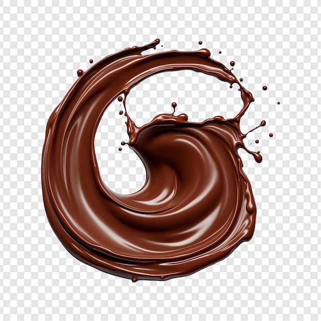 Chocolate isolado sobre um fundo transparente
