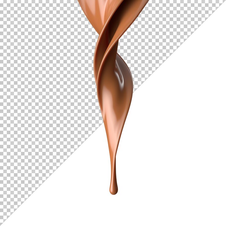 Chocolate con leche splash 3d realista