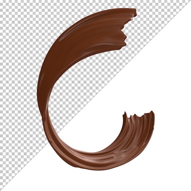 Chocolate con leche splash 3d realista