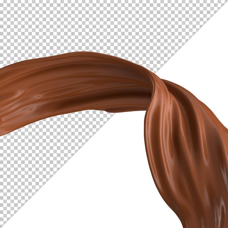 Chocolate con leche splash 3d realista