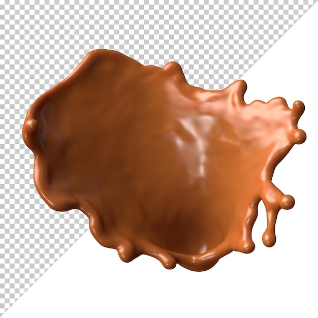 Chocolate con leche splash 3d realista