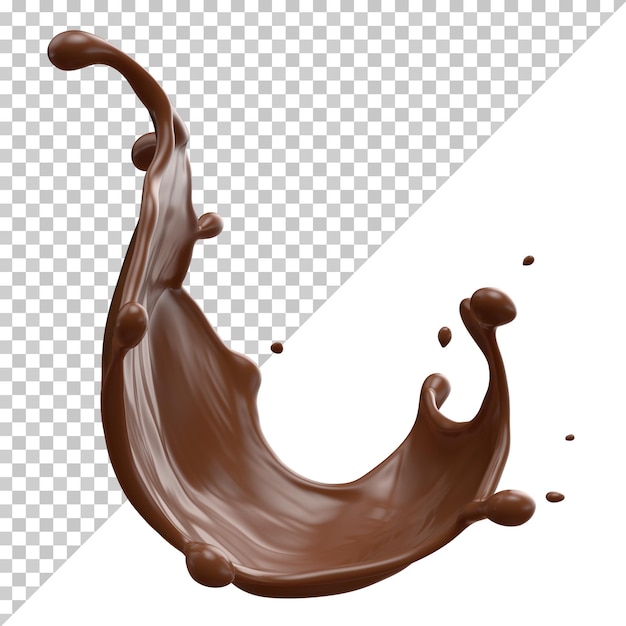 Chocolate Milk splash 3d realista