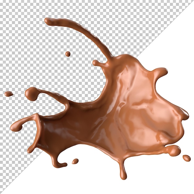 Chocolate milk splash 3d realista