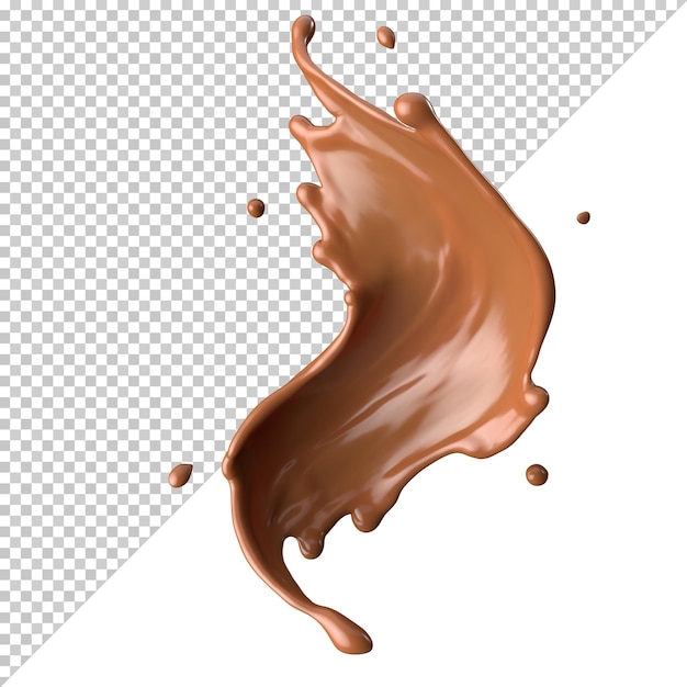 PSD chocolate milk splash 3d realista