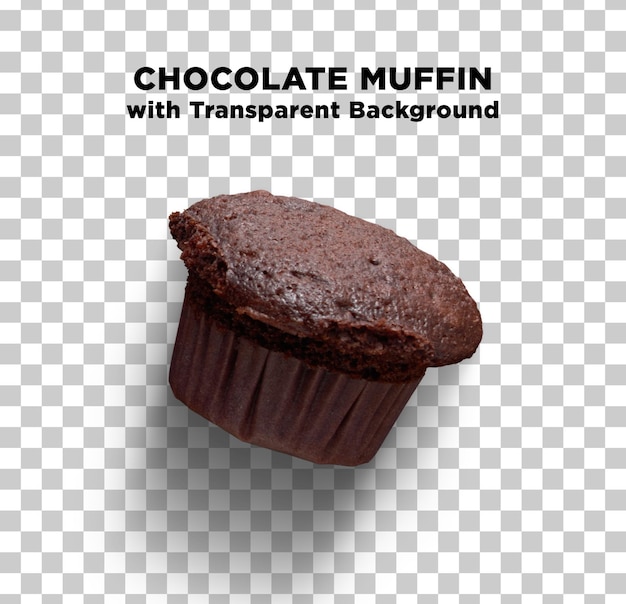 PSD chocolate muffin foto psd com fundo transparente