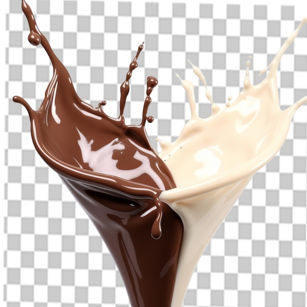 PSD chocolate png salpico de leite