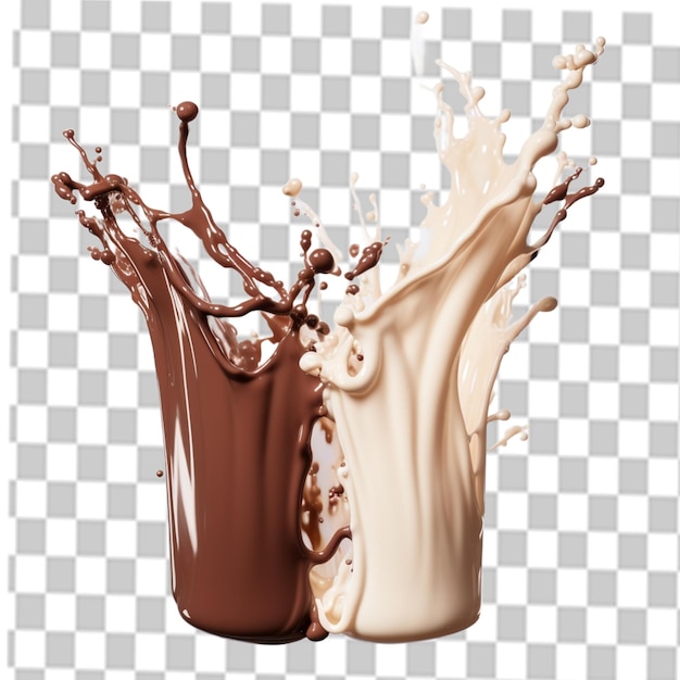 PSD chocolate png salpico de leite