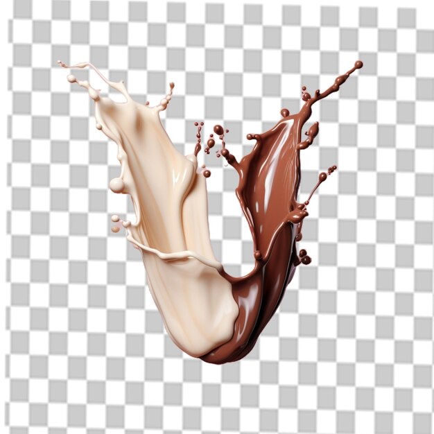 PSD chocolate png salpico de leite