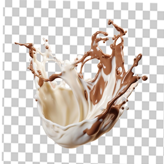 PSD chocolate png salpico de leite