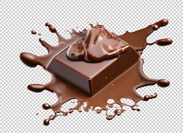 Chocolate salpicado com barra de chocolate On Alpha Layer