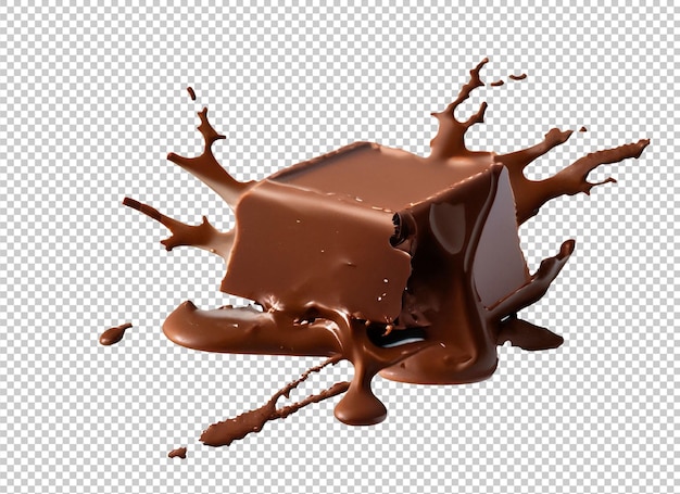 Chocolate salpicado com barra de chocolate On Alpha Layer