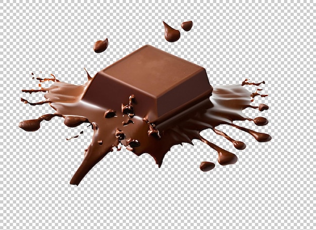 Chocolate salpicado com barra de chocolate On Alpha Layer