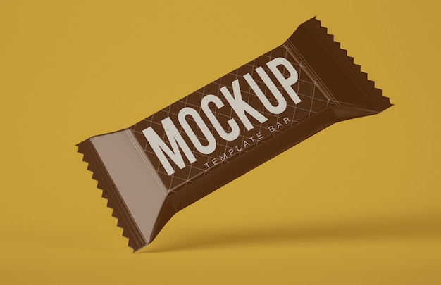 Chocolate Snack Bar Packaging Mockup