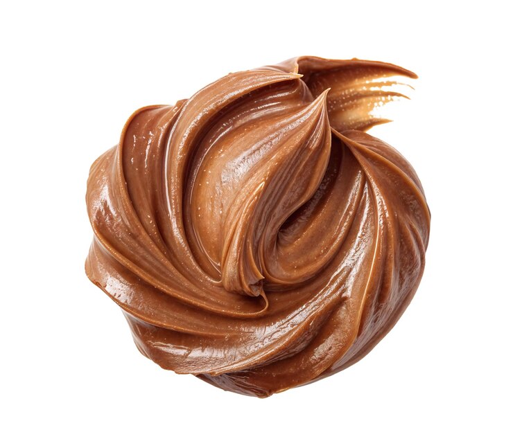 PSD chocolate swirl isolado em branco isolado