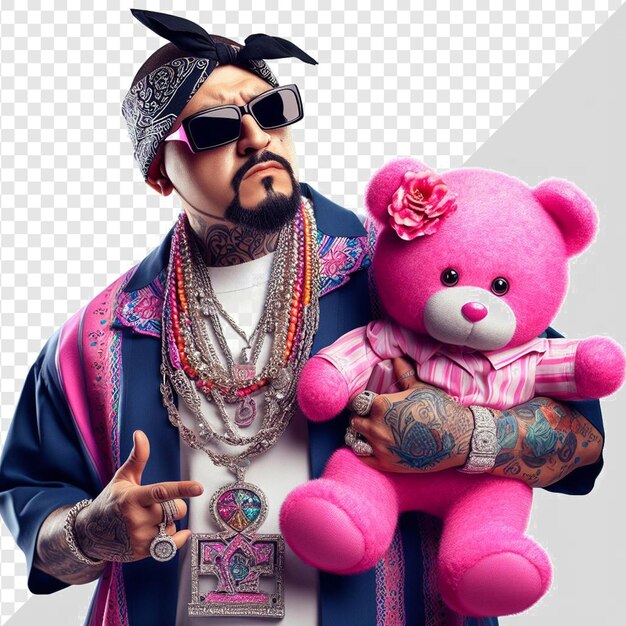 PSD cholo gangster de los ángeles en gstyle hood bro pose aislado en un fondo transparente cara png