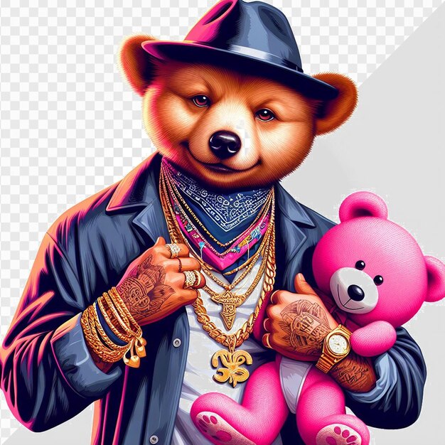 PSD cholo gangster de los angeles em gstyle hood bro pose isolado em fundo transparente face png