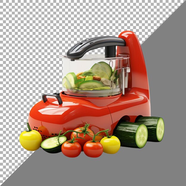 PSD chopper de légumes sur un fond transparent ai généré