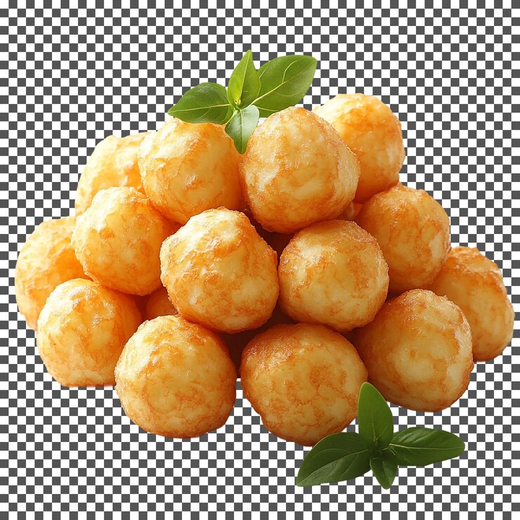 PSD chouquettes saborosas na frança isoladas em fundo transparente