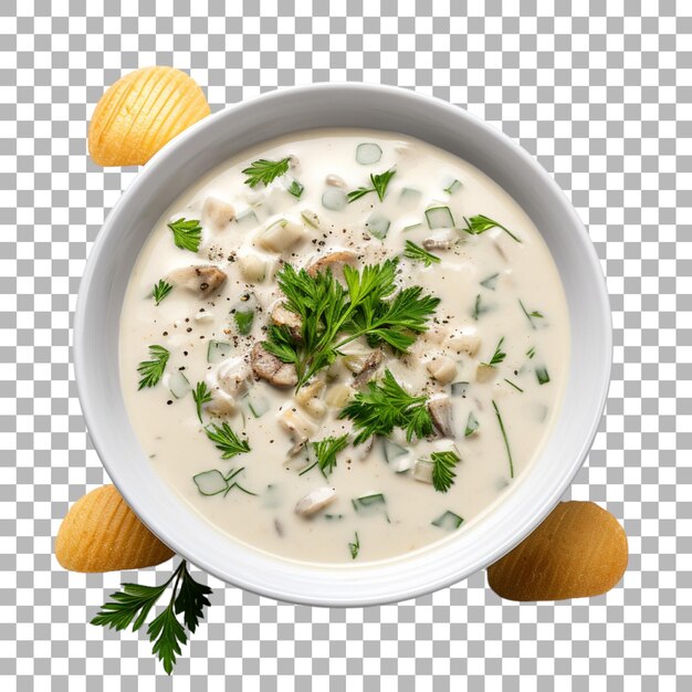 Chowder sobre un fondo transparente