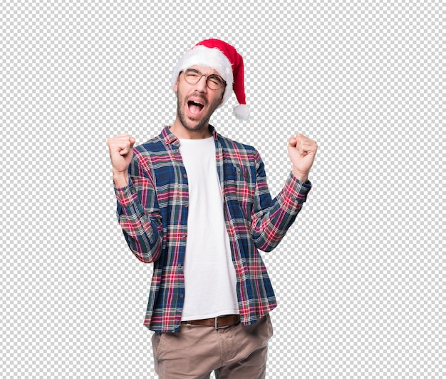 Christmas concepts - Young man gesturing