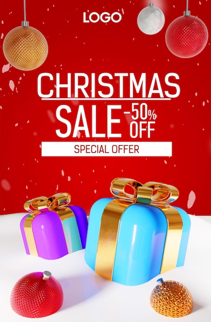 PSD a christmas sale advertises special offer