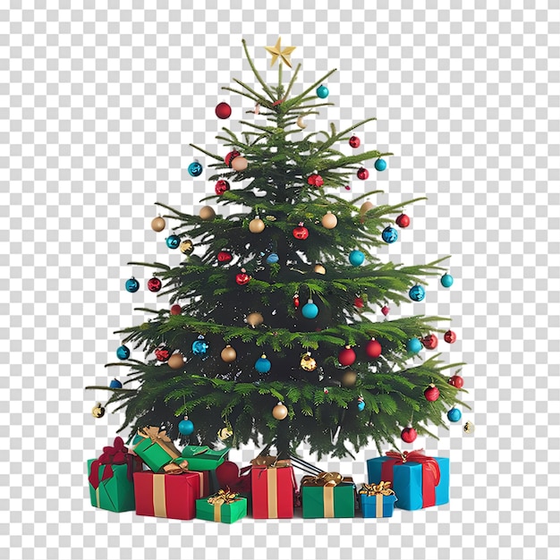 Christmas Tree isolated on transparent background png psd