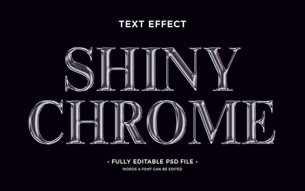 PSD chrom-text-effekt