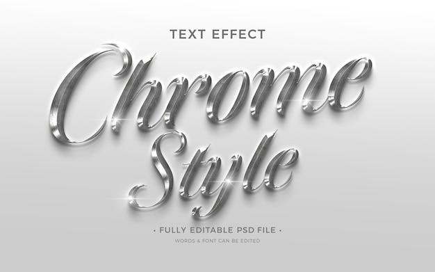 PSD chrom-text-effekt