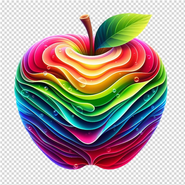 PSD chromatische symphonie der äpfel eine farbenfrohe variante des ikonischen logos