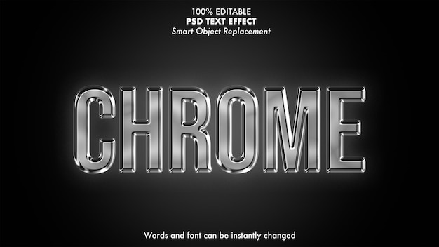 Chrome 3d-texteffekt