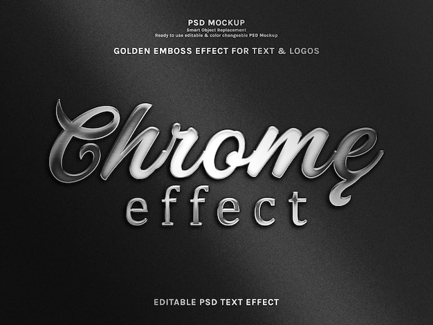 Chrome Effect Text for Logos and Designs