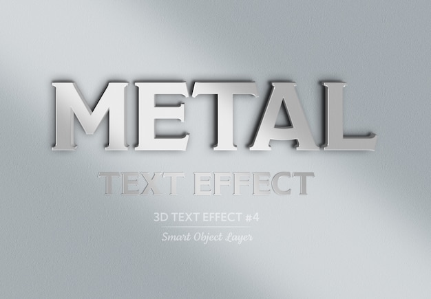 Chrome Metall 3D-Texteffekt