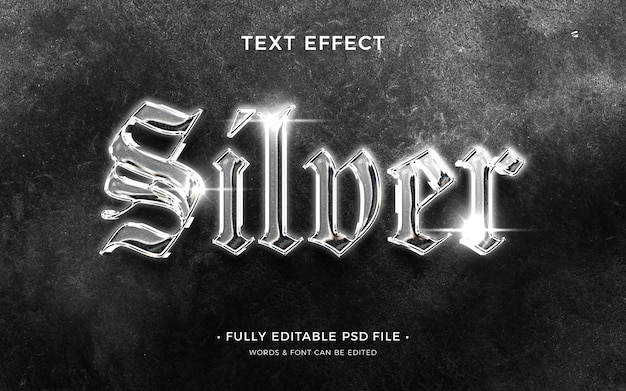 chrome  text effect