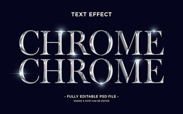 Chrome-Texteffekt