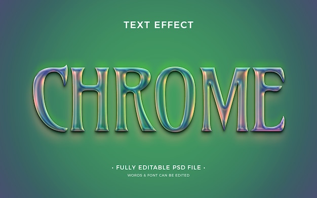 Chrome-Texteffekt