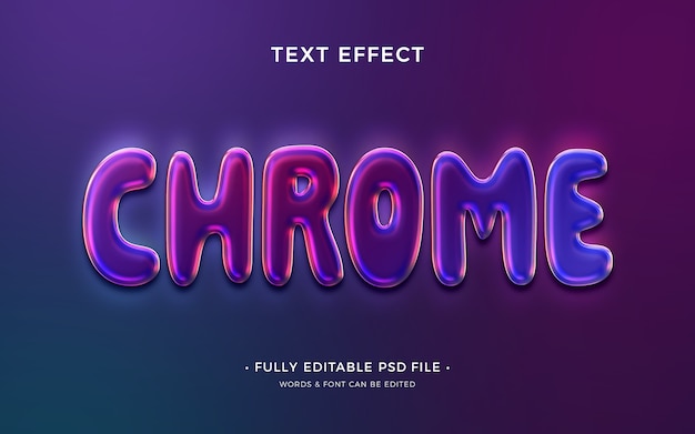 Chrome-Texteffekt