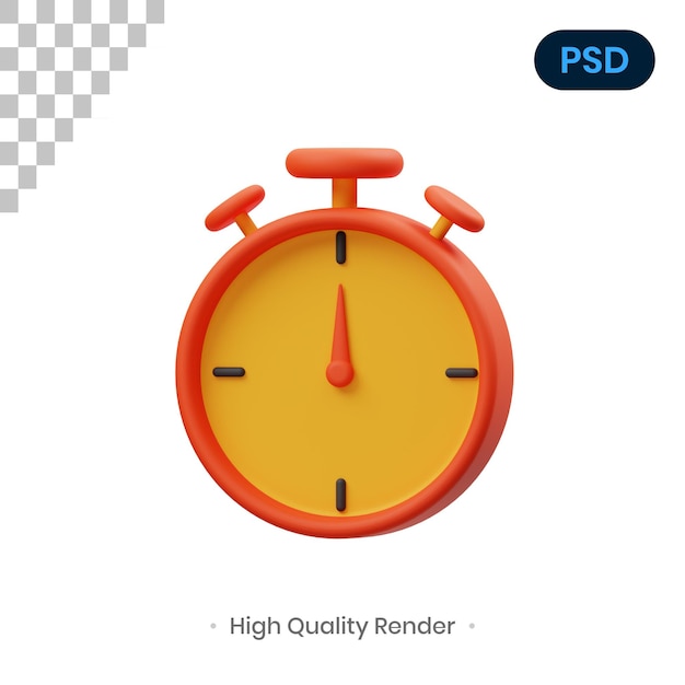 Chronometer 3d render illustration premium psd