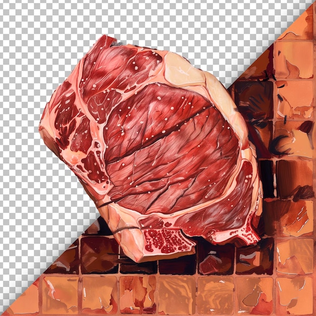 PSD chuck steak com detalhes de fundo claros