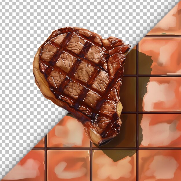 PSD chuck steak com detalhes de fundo claros