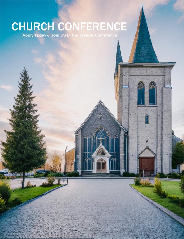 Church conference flyer vector background at church of St Nicholas