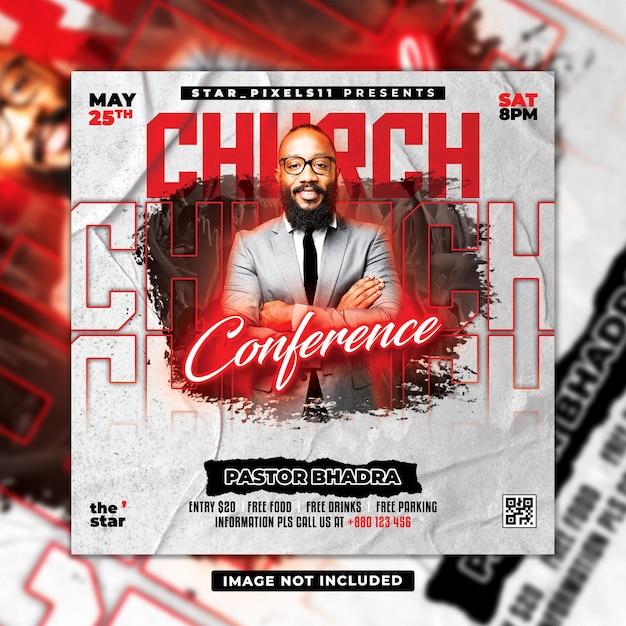 Church Flyer Flyer PSD-Vorlagendesigns