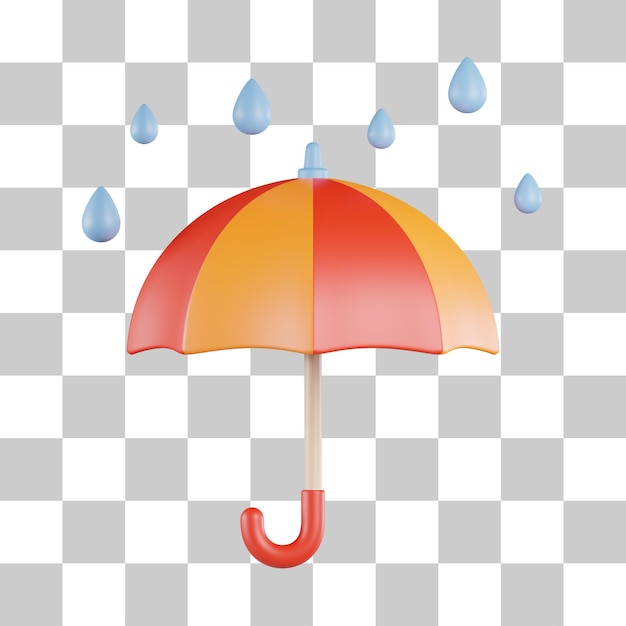 Chuva de guarda-chuva ícone 3D